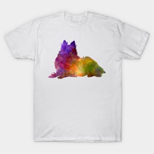 Long Haired Collie in watercolor T-Shirt